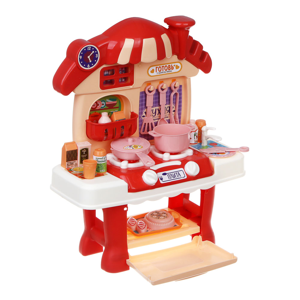 ИГРОЛЕНД Игровой набор Кухня сборная в виде домика, PP, картон, 33х6х26 см, 2 цвета - #7