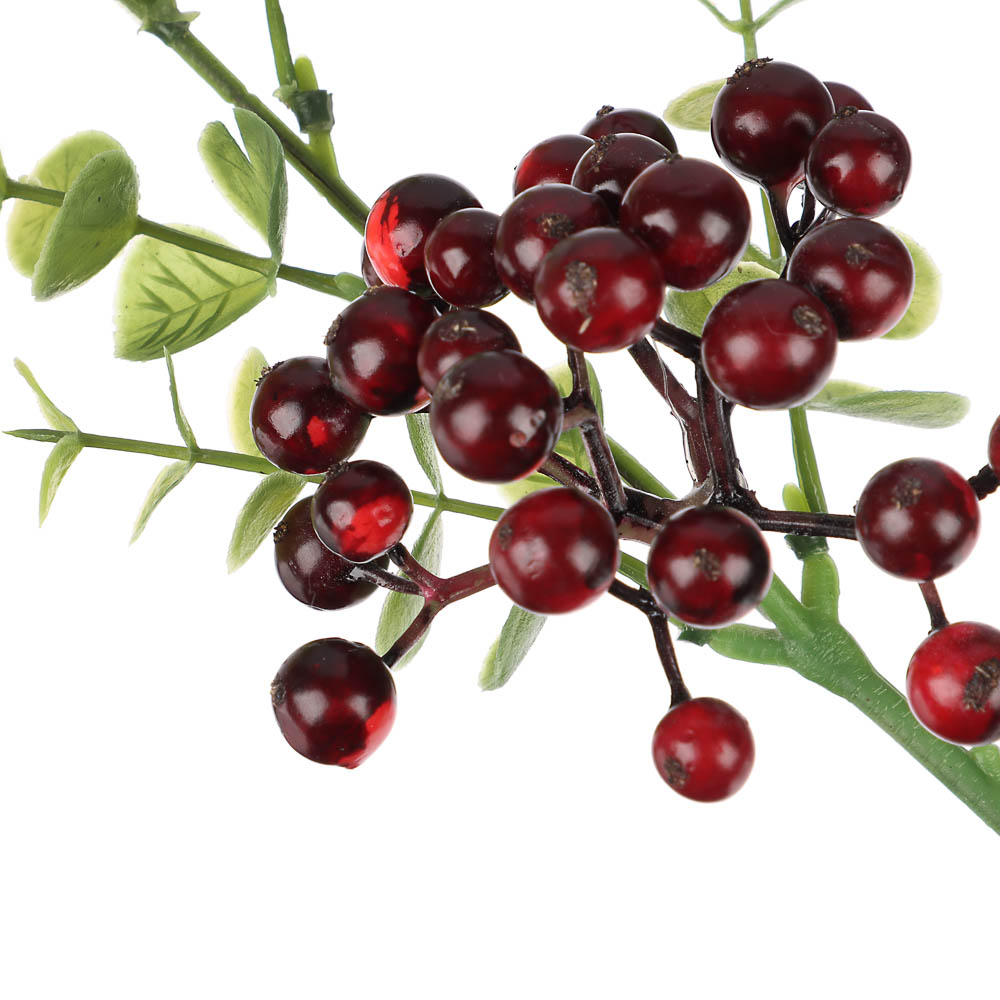 LADECOR Ветка с ягодами искусственная, 34 см, пластик, ткань - #6