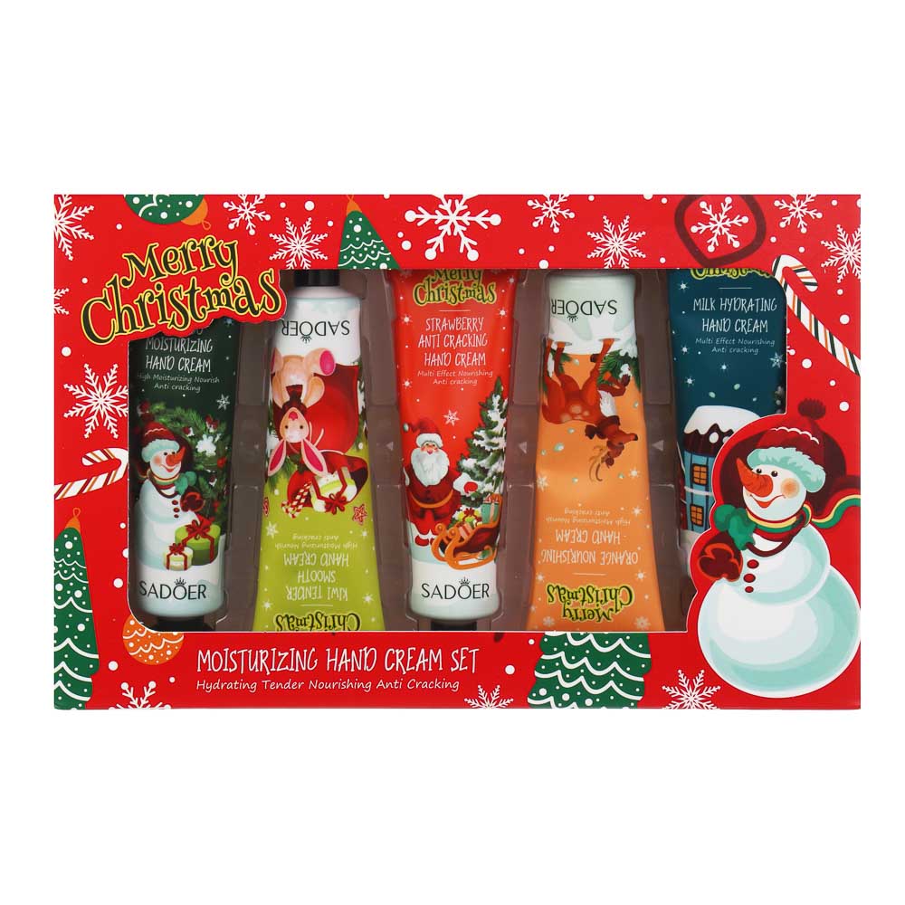 Набор увлажняющих кремов для рук 5 шт х 30 гр тм SADOER Merry Xmas, #1, подар.уп. - #8
