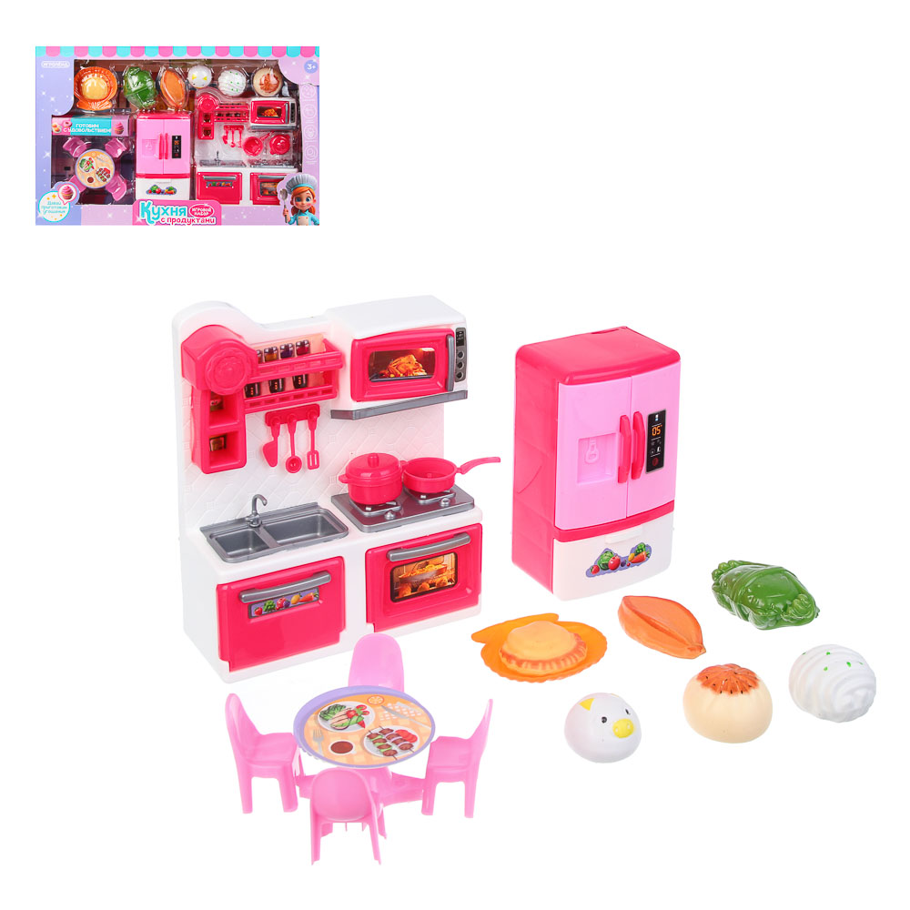 ИГРОЛЕНД Игровой набор Кухня с продуктами, PP, ABS, 41х7,3х23,6 см - #1