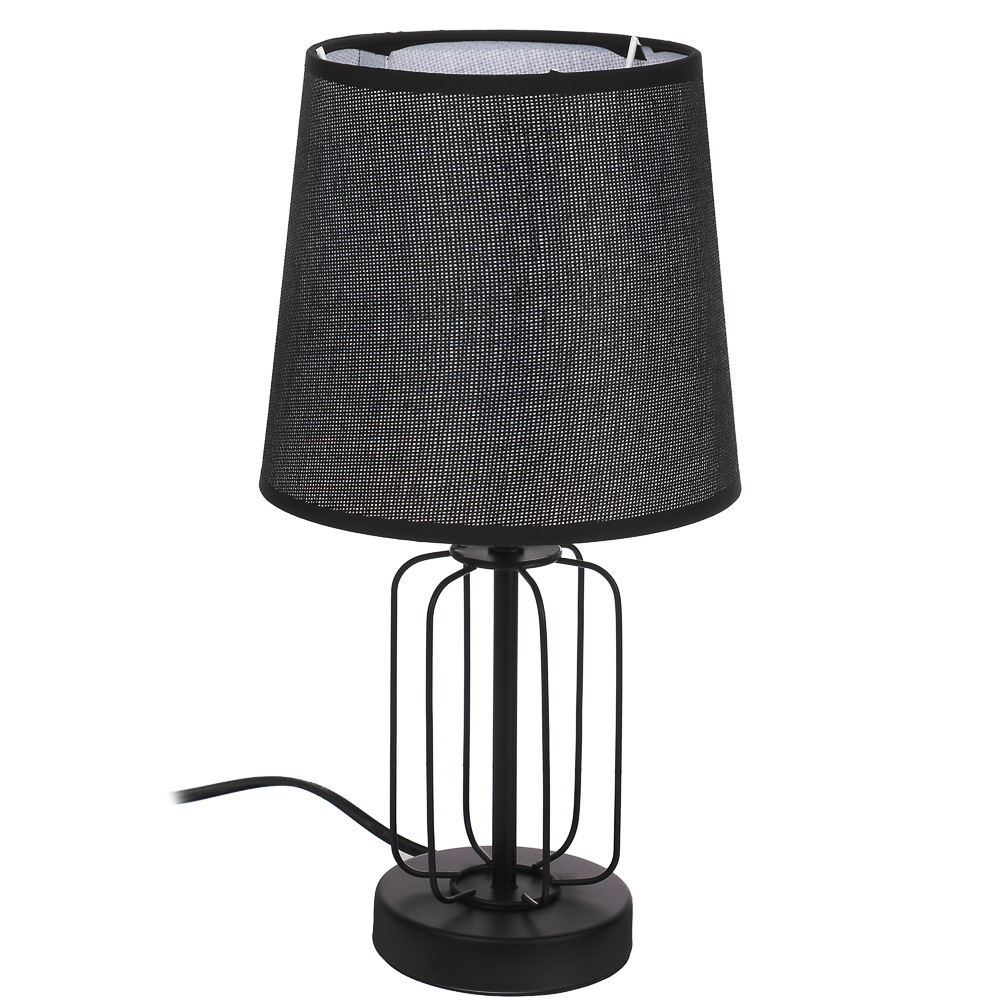 BY Светильник переносной настольный Орлеан, 35 см, Е14, 40Вт, 230В, металл, текстиль, черный - #1