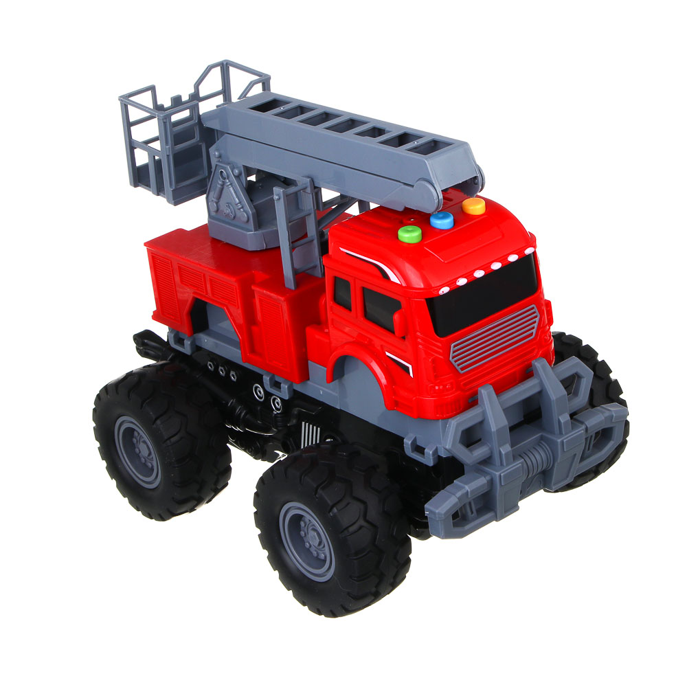 ИГРОЛЕНД Машинка пожарная, свет, звук, инерция, выдвижной кран, 3хAG13, ABS, 27х15х21 см - #4