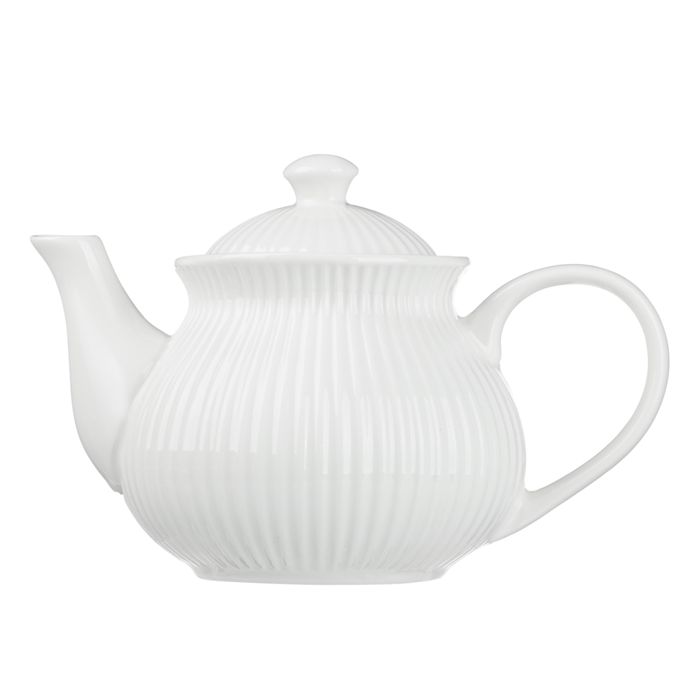 Чайник тм MILLIMI, 700мл, фарфор, белый - #1