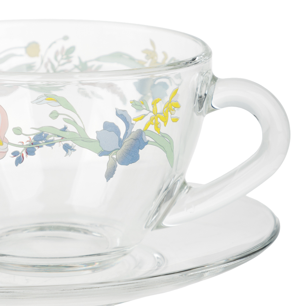 ОСЗ Ботаника Чайная пара Прага (чашка 0,2л, блюдце D-13,2см), стекло - #2