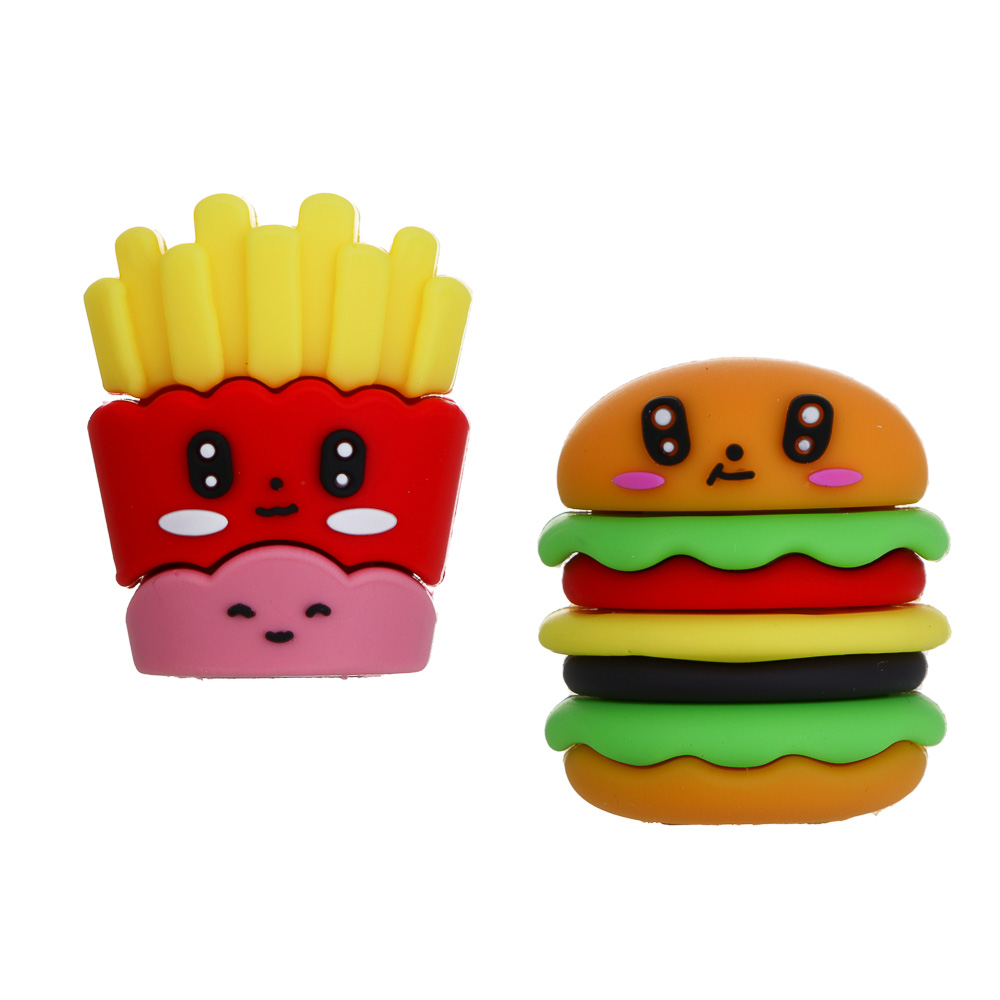 Точилка фигурная "Фаст-фуд", 3,5х3х3см, 1 отверстие, PVC, 2 дизайна - #1
