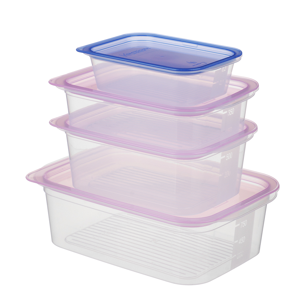 Набор контейнеров пищевых 16шт: 0,23л х 6шт, 0,49л х 5шт, 0,66л х 3шт, 1,1л х 2шт, пластик - #5