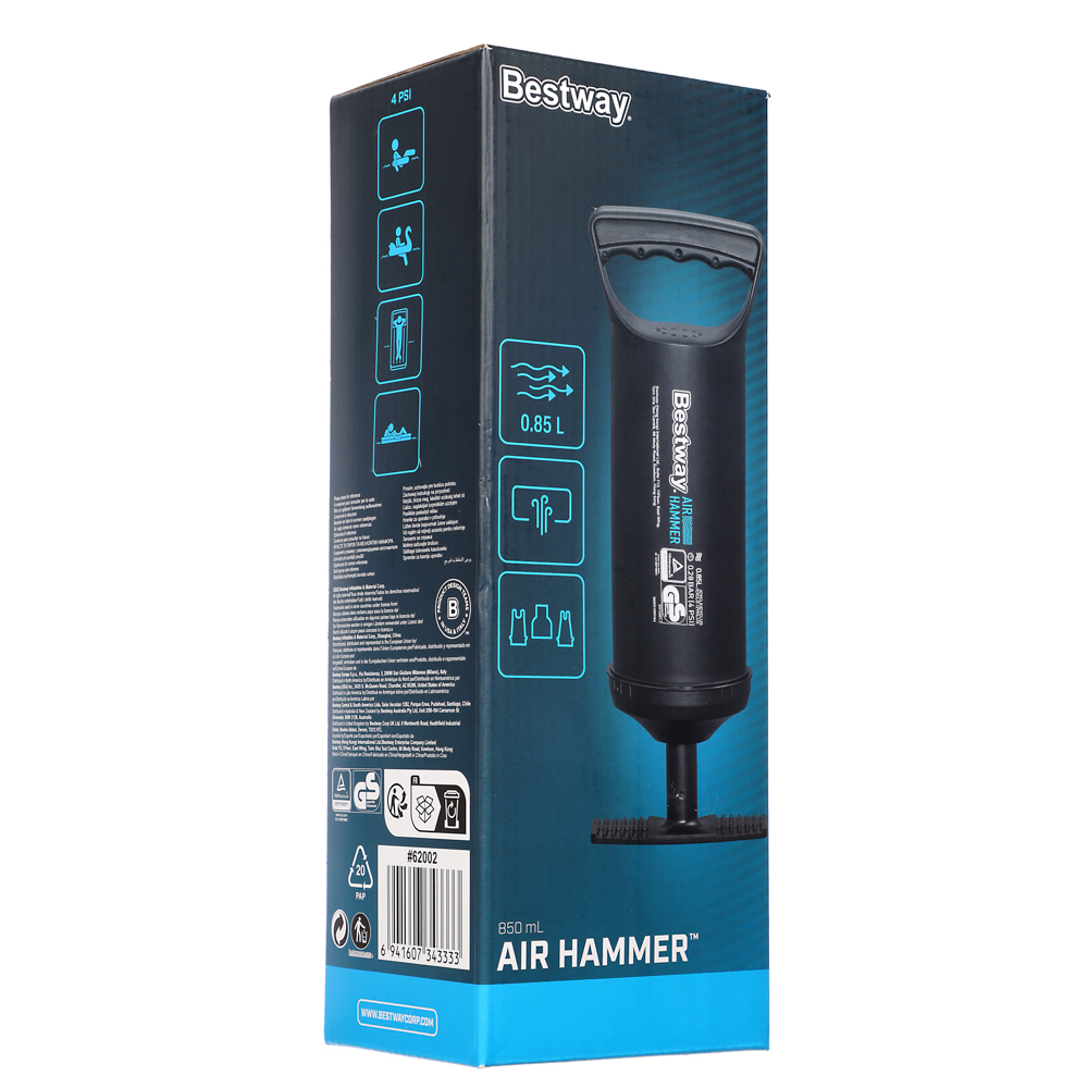 BESTWAY Ручной воздушный насос AIR HAMMER объемом 850мл, 30см, 62002 - #6