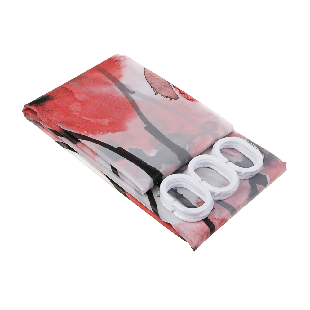 VETTA Шторка для ванной, ПЕВА, 60 г/м2, 180х180см, Цветы, 034 - #3