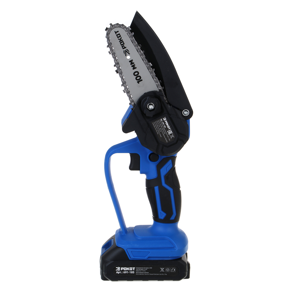 РОКОТ Электропила аккумуляторная, 1АКБ, шина 100мм, 2 А*ч Li-ion - #2