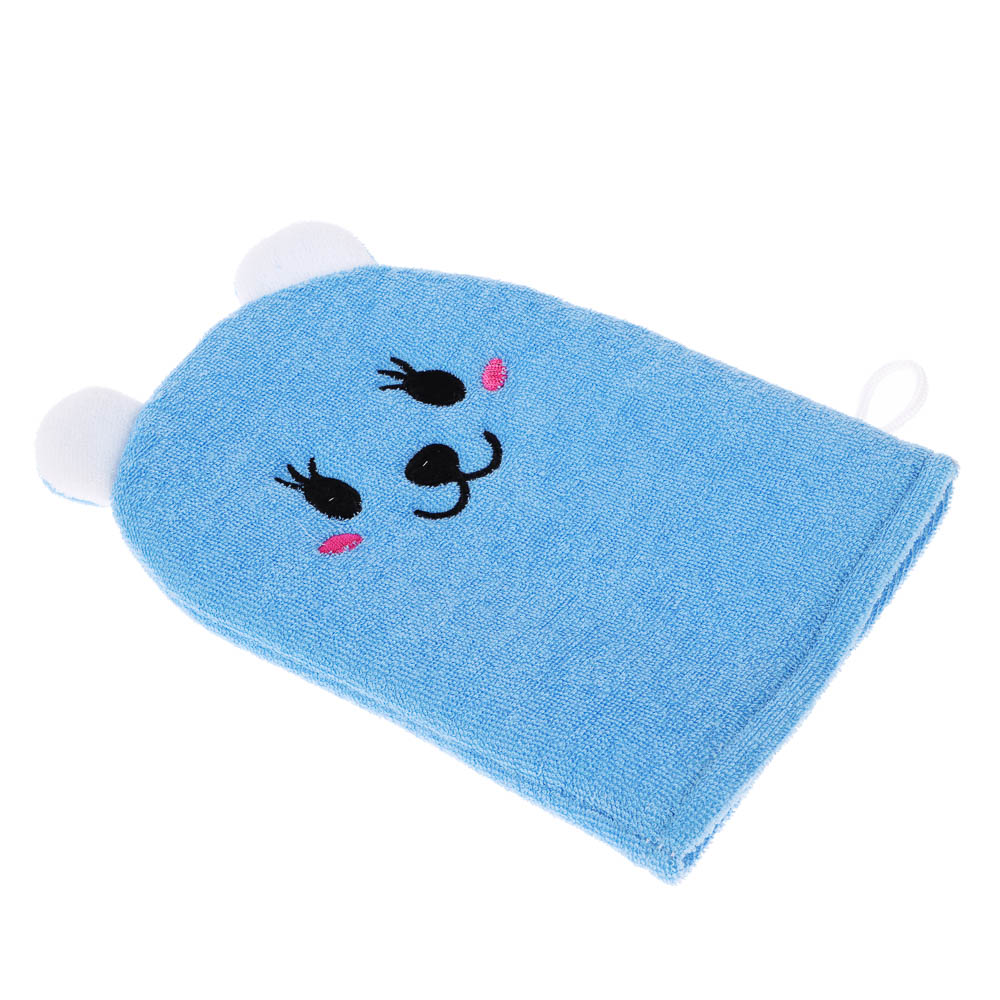 ЮL Мочалка рукавичка для ванны и душа в виде зверюшек, полиэстер, 18х13см, 3 дизайна, МС24-08 - #10