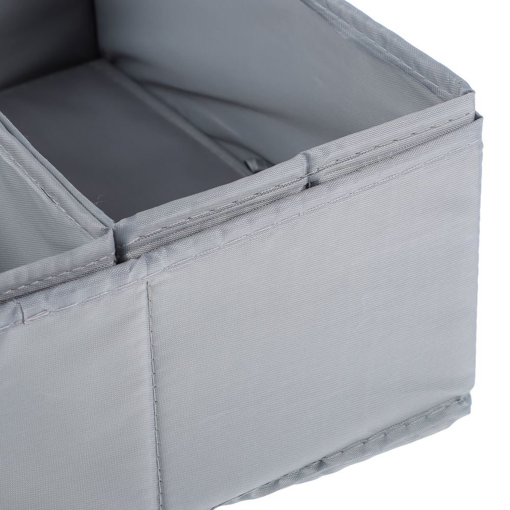 VETTA Короба без крышки, набор 3 шт., 28х28х12см, 28х14х12см, 14х14х12см, полиэстер, серый - #4