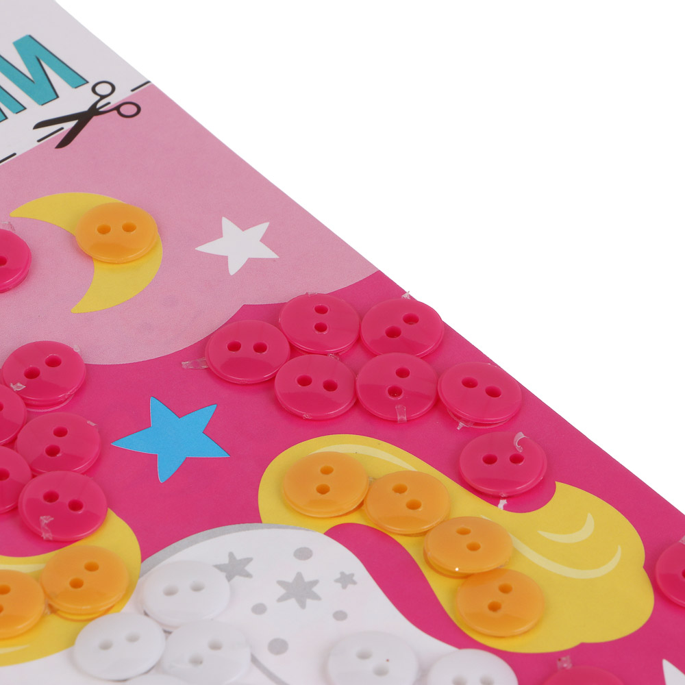 ХОББИХИТ Аппликация пуговками картон, пластик,19х27х0,1см, 8 дизайнов - #6
