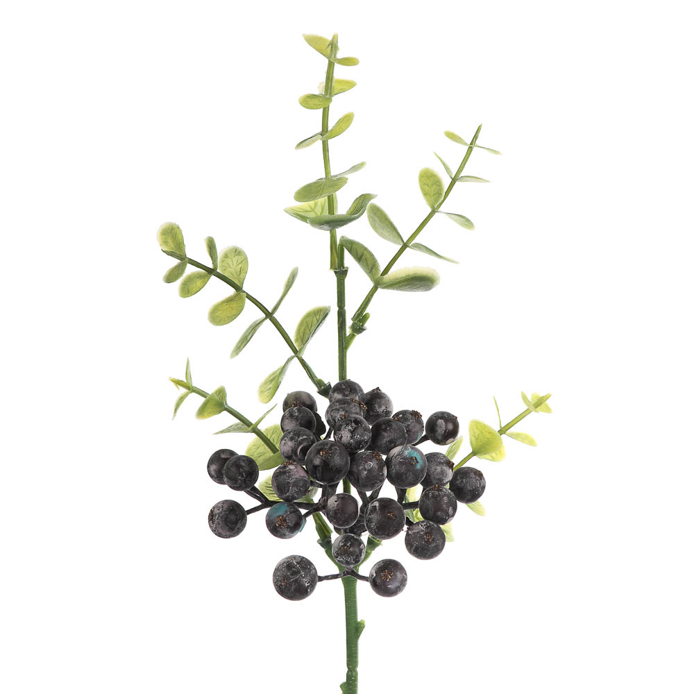 LADECOR Ветка с ягодами искусственная, 34 см, пластик, ткань - #8