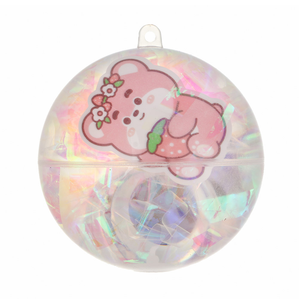Игрушка мяч с блестками, каучук, PP, вода, d6,5см, 3хLR1130, 6 дизайнов - #6