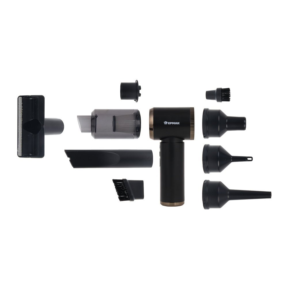 ЕРМАК Пылесос автомобильный, 8 насадок, 2 режима работы, 6000Па, зарядка от USB - #2