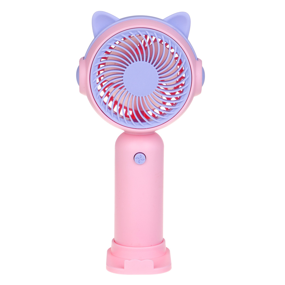 ИГРОЛЕНД Вентилятор ручной портативный, 1 скорость, 1,5V, 2хАА, PP, 9х5,5х18 см, 4 дизайна - #5