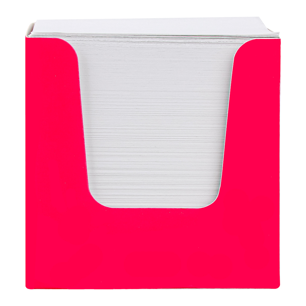 Erich Krause Блок для записей, 8x8х8см, белый блок, в пластиковом коробе, 2 цв.короба, 36987, 36988 - #7