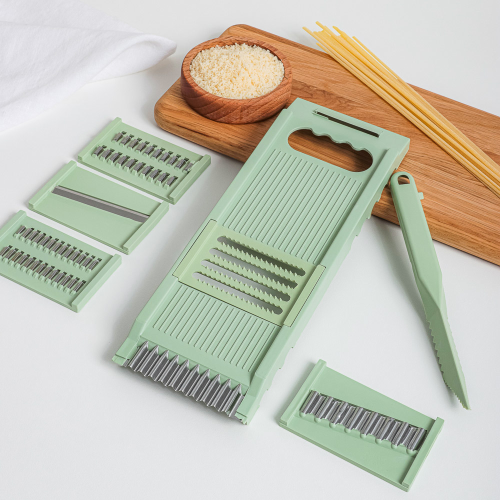 VETTA Терка многофункциональная со сменными лезвиями 25х8,5х2см, нерж.сталь, полипропилен, 7 пр - #11