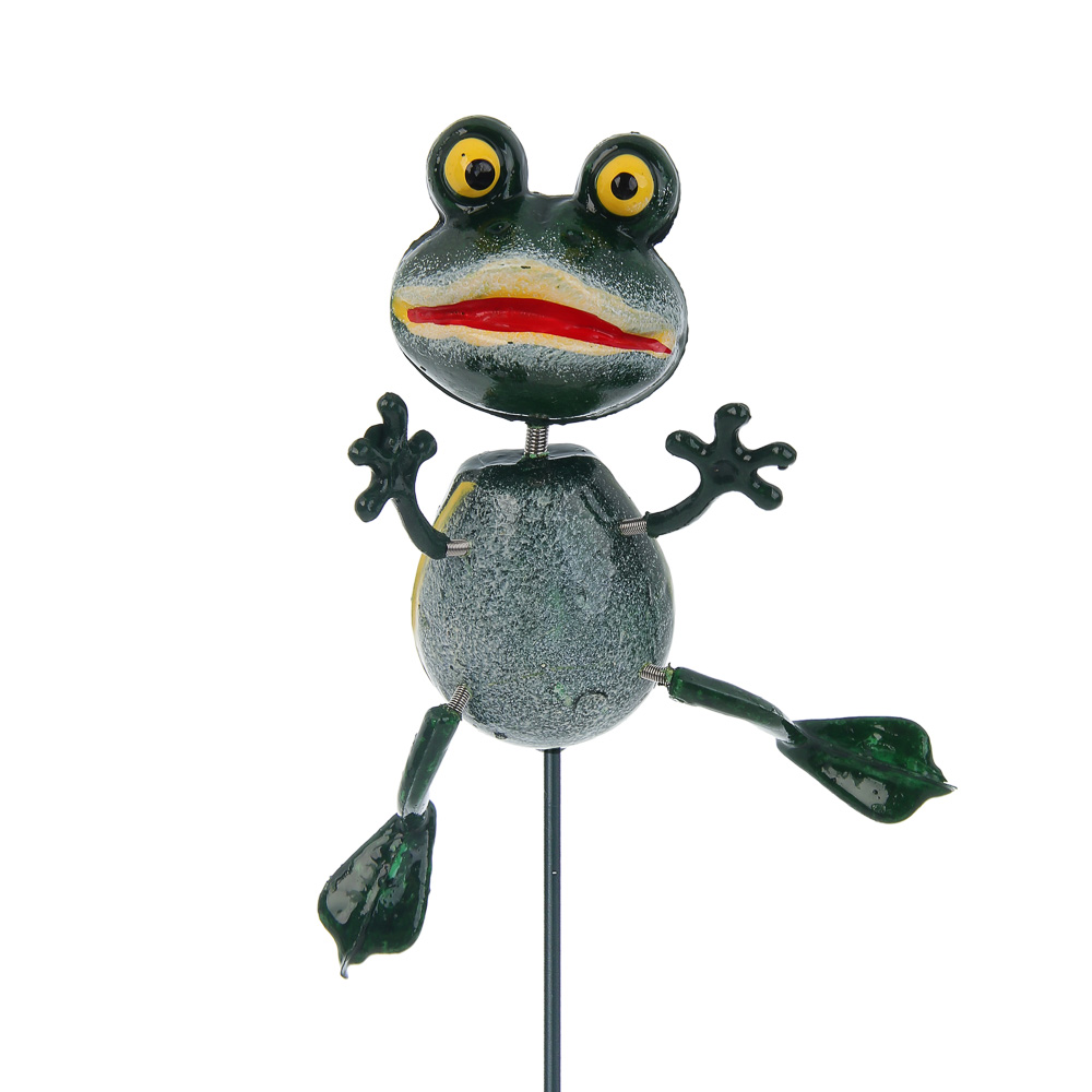 Фигурка на стержне "Лягушка" тм INBLOOM, 12х6х60см, пластик, металл - #2