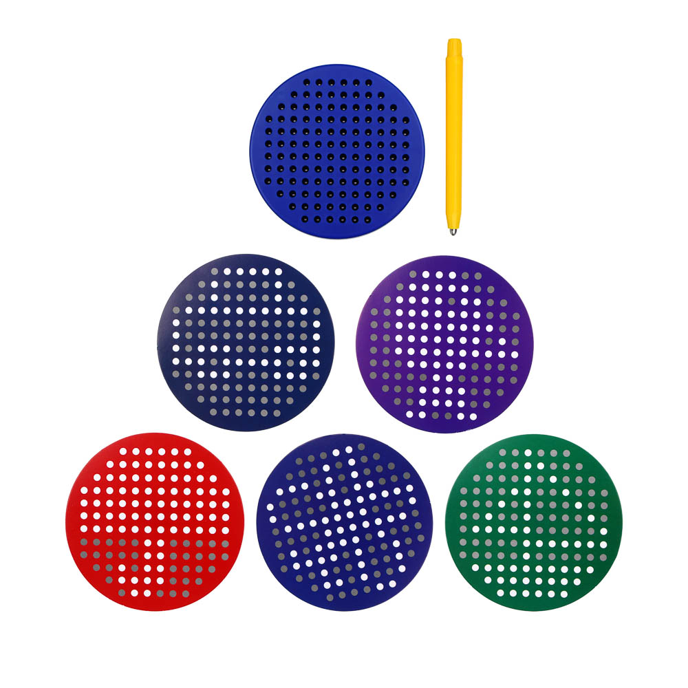 ИГРОЛЕНД Магнитная доска-планшет для рисования, 120 шариков, 5 карточек, ABS, 10x10x1,4см - #4