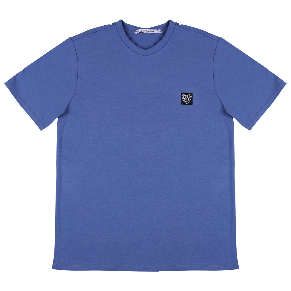 BY Футболка мужская, хлопок / лайкра, размер M, цвет голубой - #2