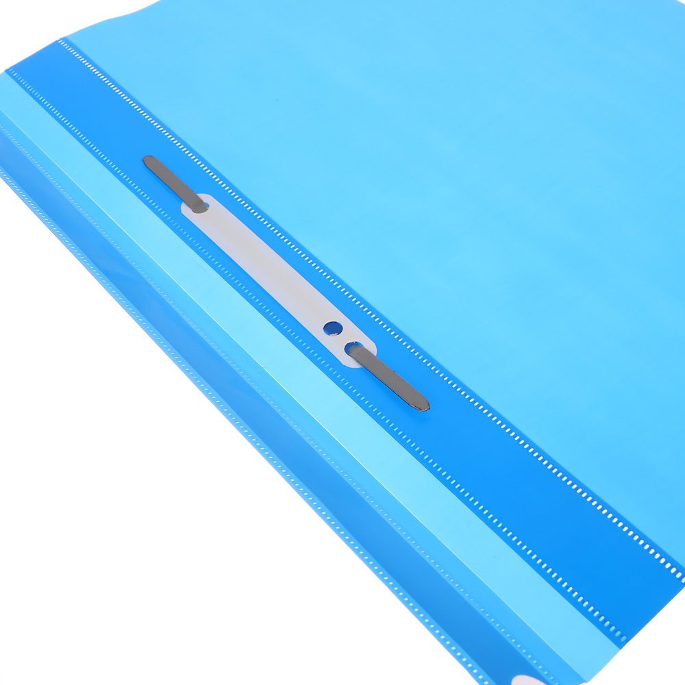 Папка-скоросшиватель с прозрачным верхним листом, Silwerhof Eco, А4, до 100 листов, 130 мкм, cиний - #4