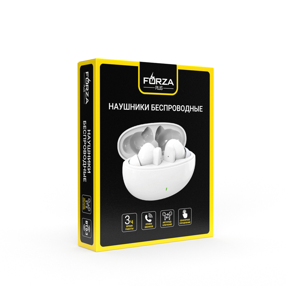 Наушники беспроводные TWS FORZA StereoPods, 30/200 mAh, BT:5.3, белый - #2