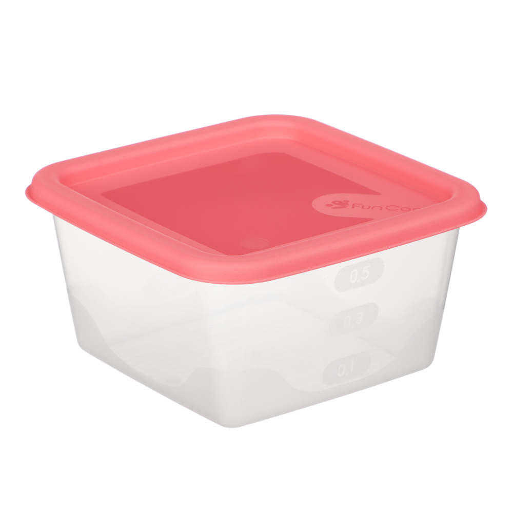 Набор контейнеров пищевых квадратных, 3шт, 0,63л, пластик, 3 цвета - #6
