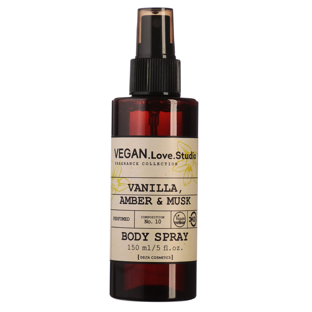 Парфюмированный спрей для тела VEGAN.Love.Studio Vanilla, Amber, Musk, 150 мл - #1