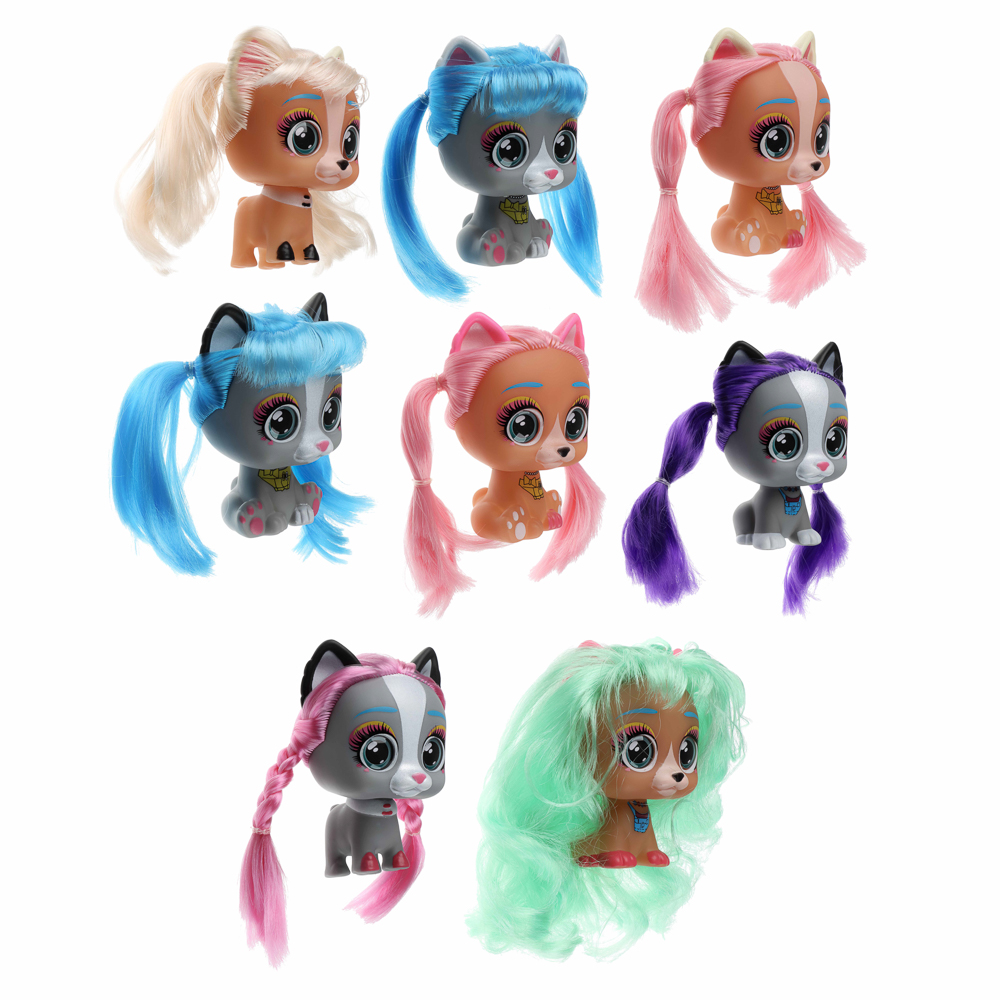 ИГРОЛЕНД Питомец с аксессуаром "Кудряшики", ПВХ, 17,6х7,3х10см, 8 дизайнов - #1