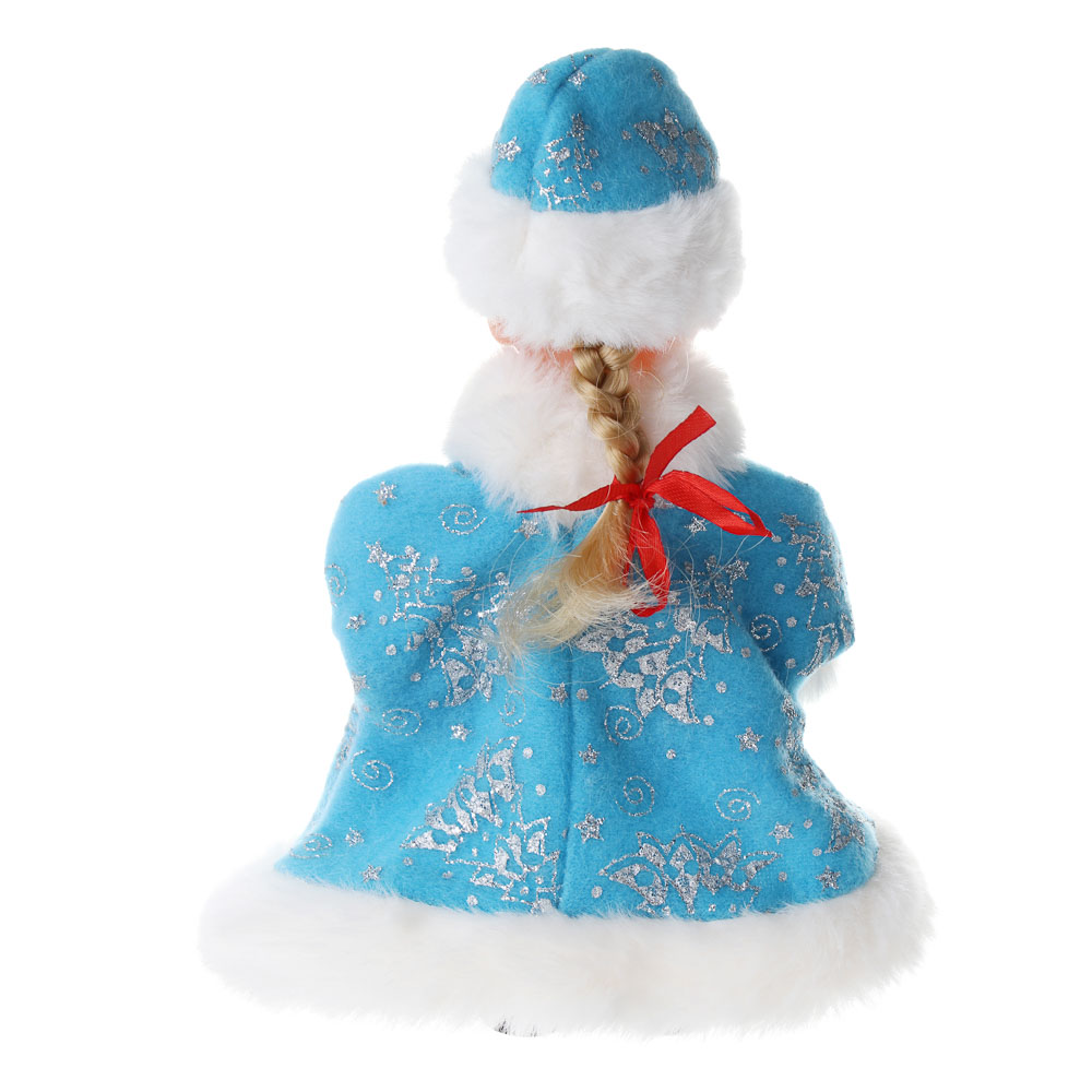 Снегурочка музыкальная тм СНОУ БУМ, 19 см, пластик, полиэстер, 2хАА, 2 дизайна - #4