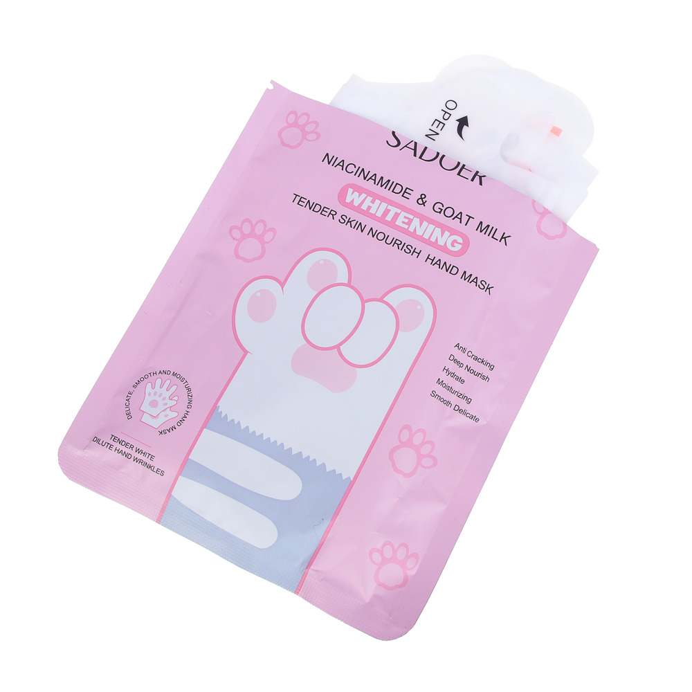 SADOER Маска-перчатки для рук смягчающая, 35 гр, ниацинамид и козье молоко - #3