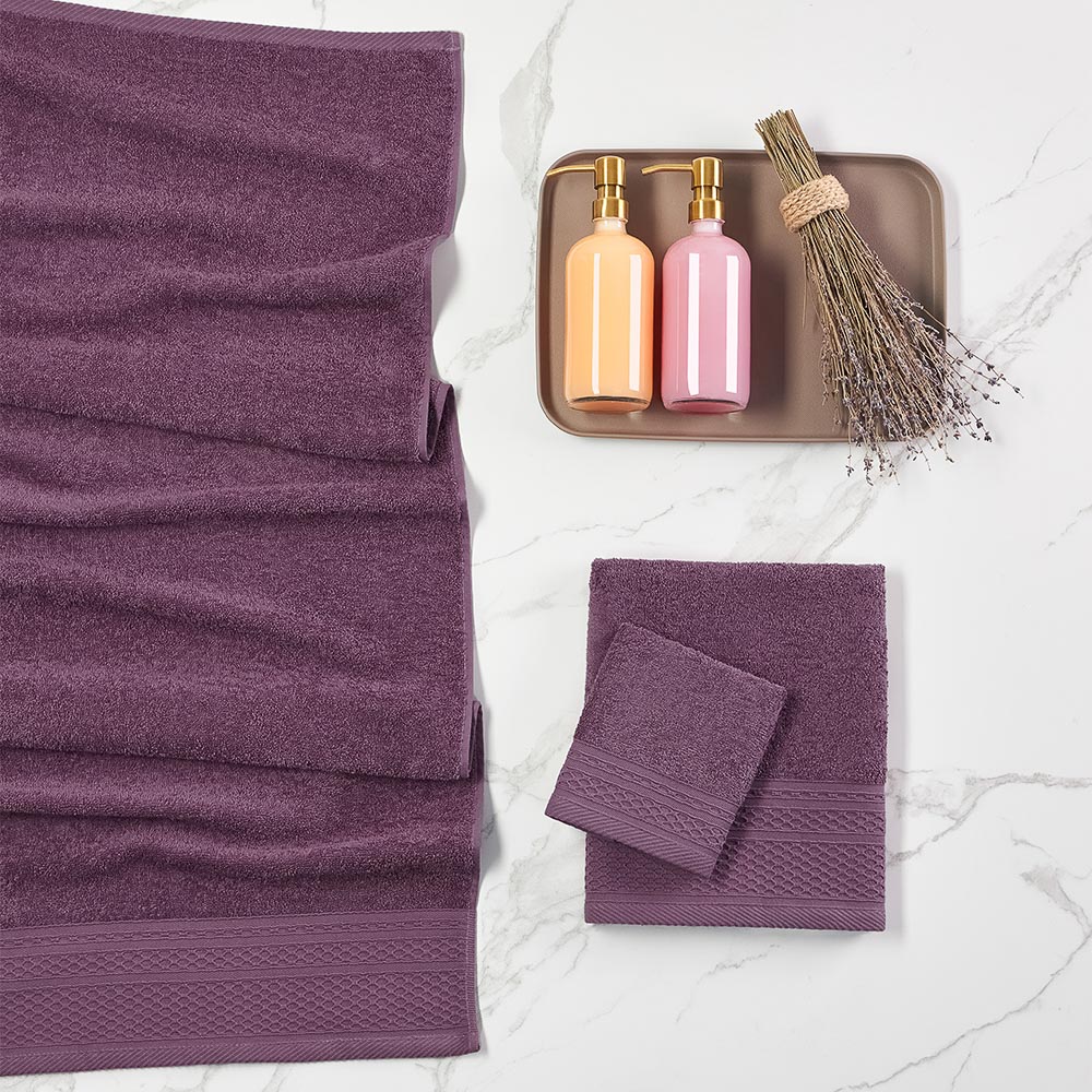 PROVANCE Хейзел Полотенце махровое, 100% хлопок, 30х50см, 400гр/м, сливовый - #11