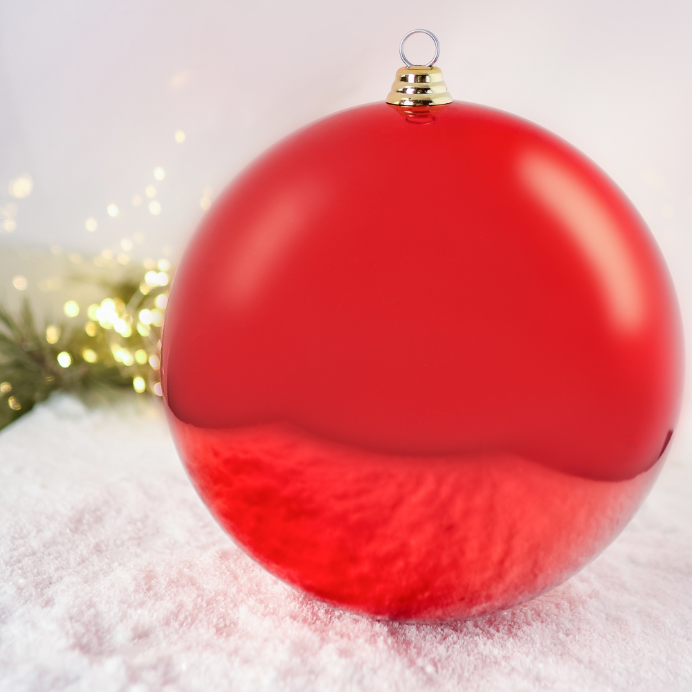 СНОУ БУМ Шар 30см пластик, красный - #3