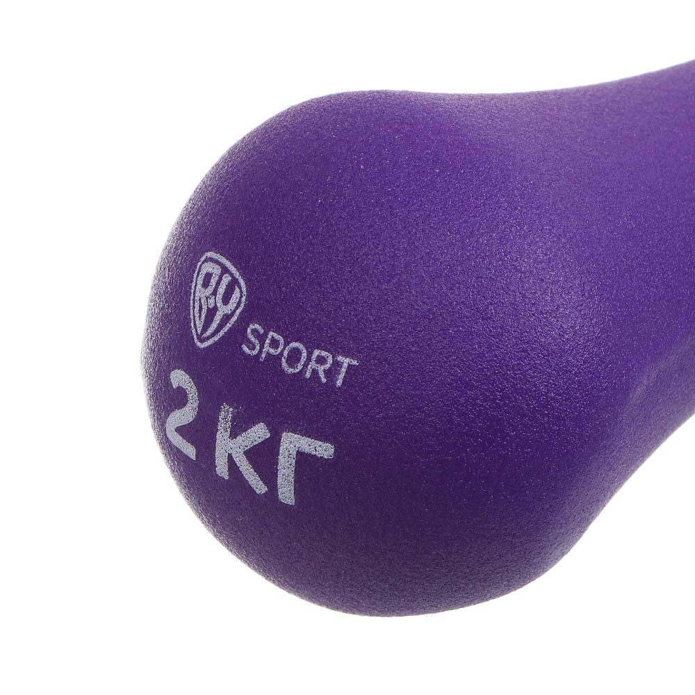 Гантель в форме кости 2кг (+- 100 гр) тм BY SPORT, металл, неопреновое покрытие - #3