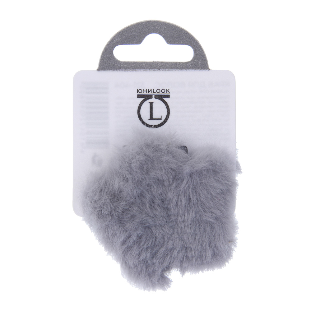 Краб для волос, тм ЮНИLOOK, 4,5см, полистирол, иск. мех, 6 цветов, #8 - #5