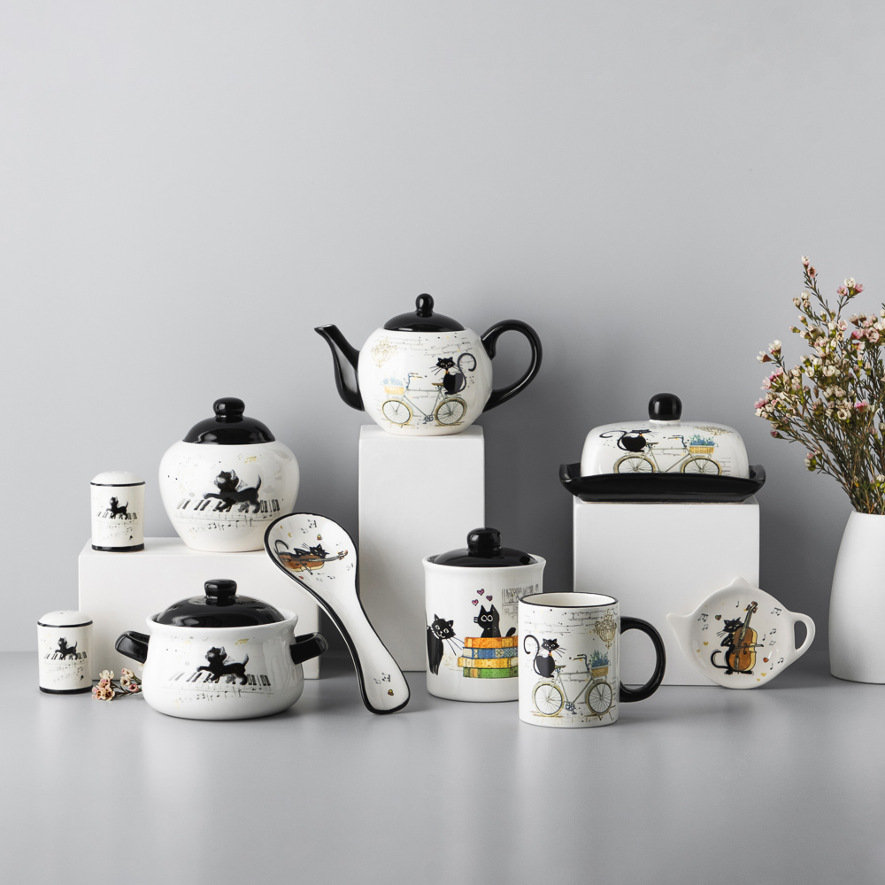 MILLIMI Котейка Подставка под чайный пакетик, 12х9х1,5см, керамика - #8