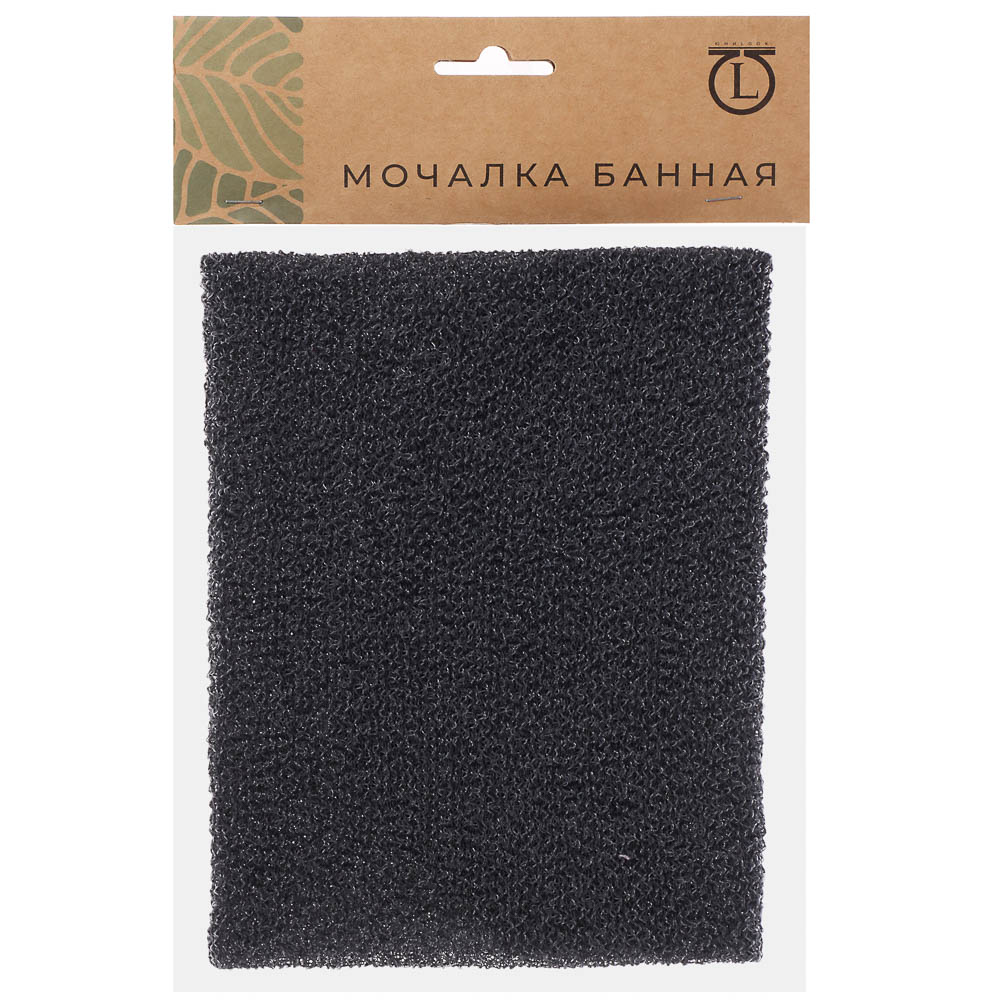 ЮL Мочалка пилинг японская для бани и душа с ручками, жесткая, полиэстер, 45х19см, 4 цвета, МС24-07 - #16