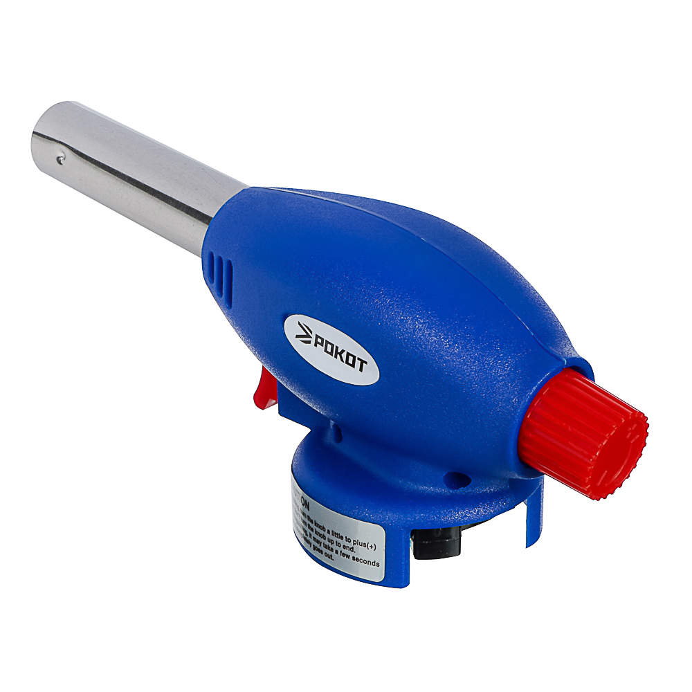 Горелка газ. с пьезорозжигом тм РОКОТ, цанг. захват, сопло 19мм, 17х6,6х5,1см - #1