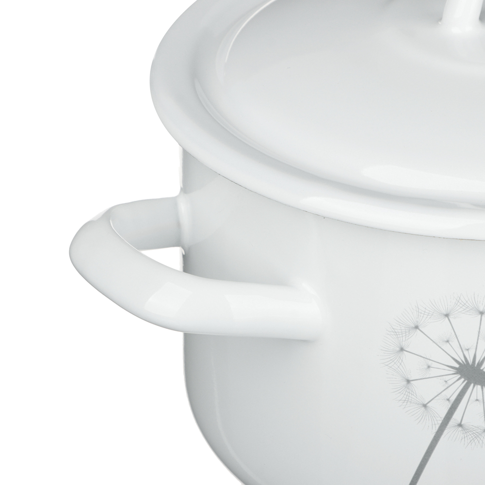 Одуванчик Кастрюля эмалированная 2,9л, индукция - #3