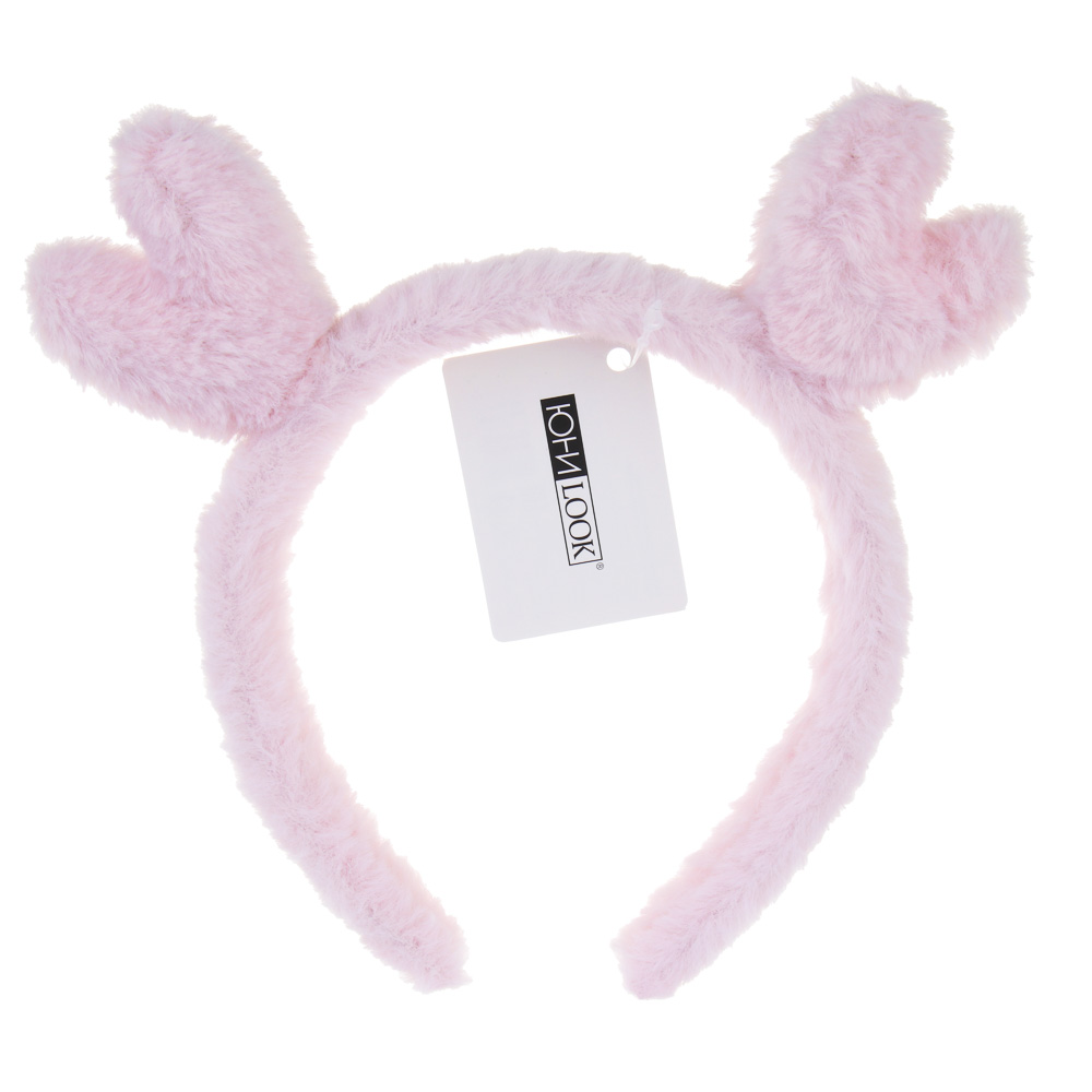 ЮНИLOOK Ободок для волос, 2см, полиэстер, пластик, розовый, ACS-МП5 - #4