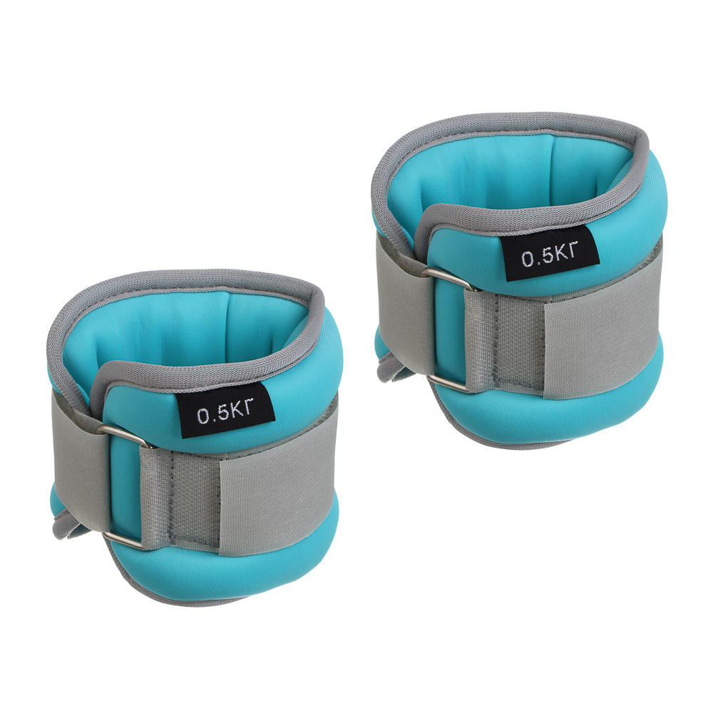 Утяжелители для ног и рук, 2шт по 0,5кг тм BY SPORT, 27x9см, неопрен, металлическая стружка - #1