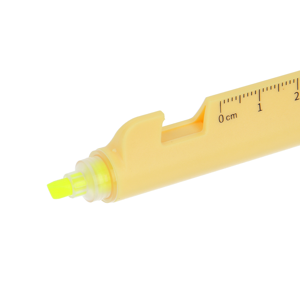 Маркер-выделитель 5 в 1 (ручка шариковая синяя, подставка, стилус, линейка), 6 цветов - #9