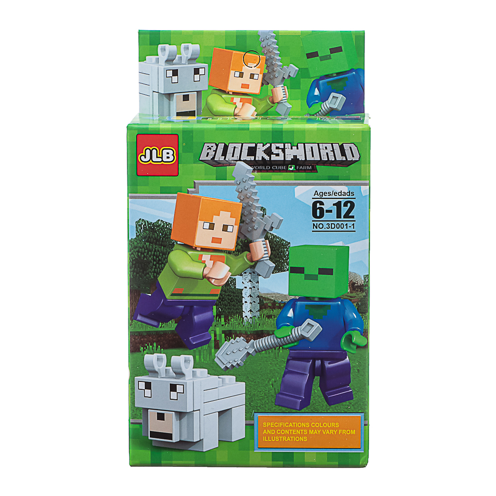 Конструктор "BlocsWorld. Персонажи" 6-12 деталей, ABS, 8х4х14 см, 4 вида - #8