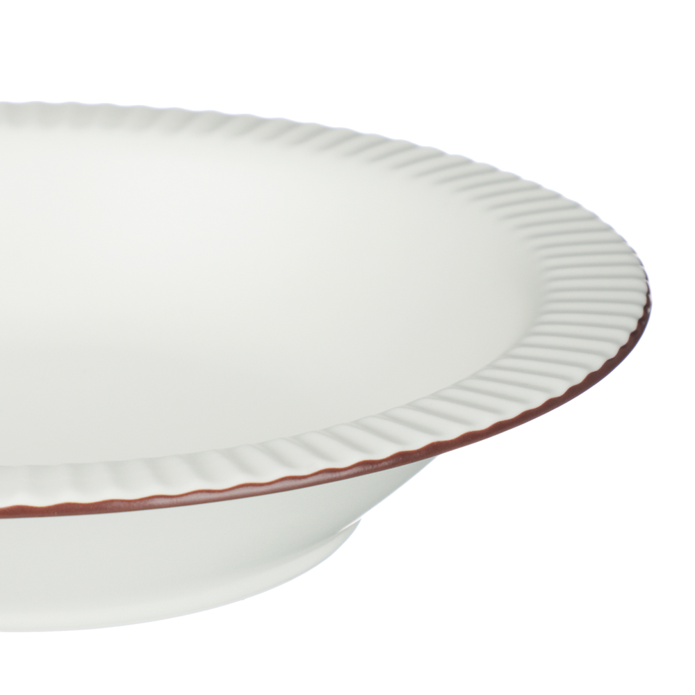 Тарелка суповая Лусия тм MILLIMI, 21,3см, фарфор, кремовый - #2