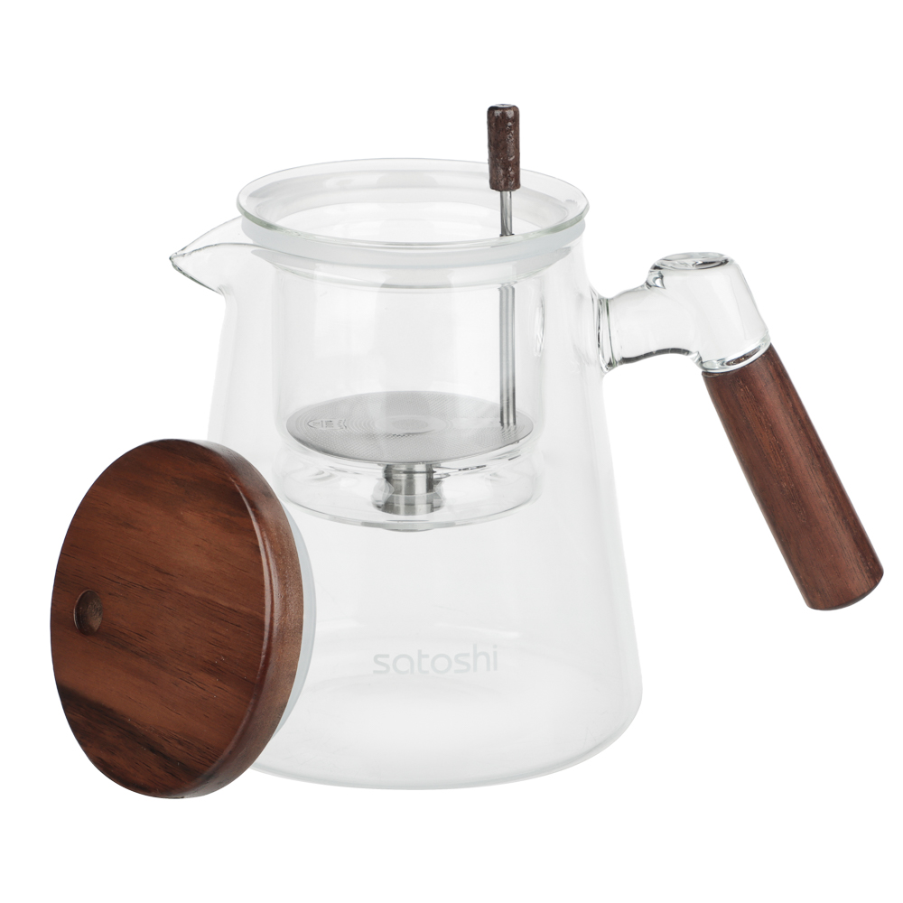 Чайник заварочный тм SATOSHI 900 мл Гунфу, с деревянной крышкой - #5