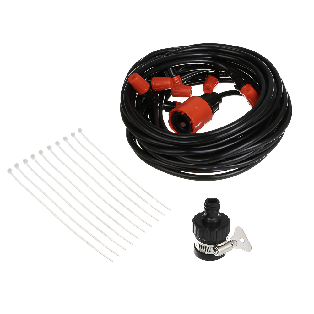 INBLOOM Система распыления туман (шланг-10м, распылитель 10шт., коннектор 1шт., штуцер 1шт.), ПВХ - #2