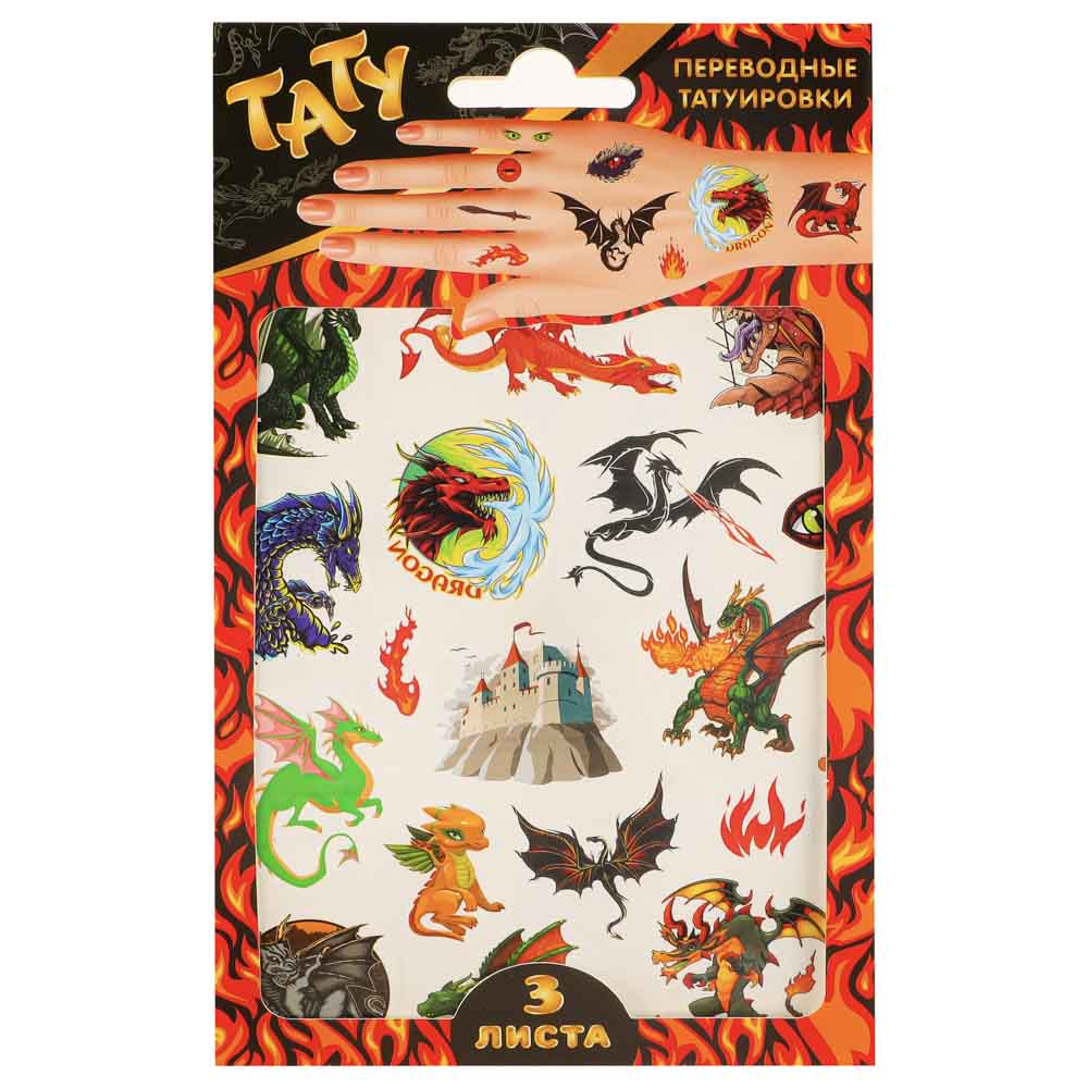 НД ПЛЭЙ Наклейки-татуировки, бумага, 11,8х19см, 2 листа, 4 дизайна - #6