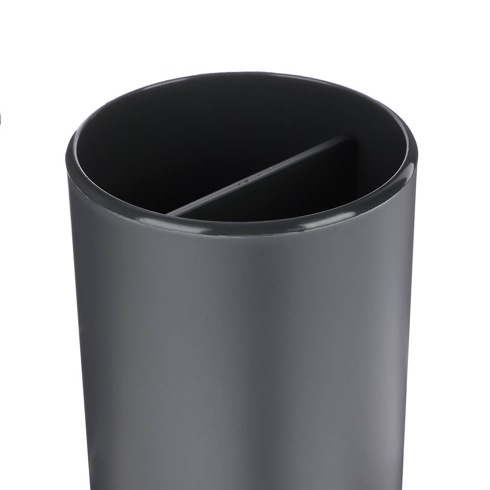 Стакан для зубных щеток Flux, 250мл, черный графит, 7,5х7,5х11см - #2