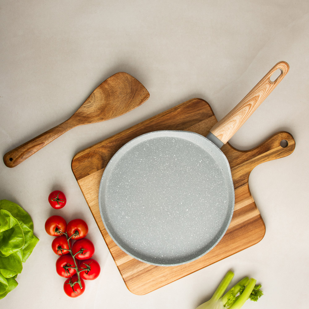 SATOSHI Берг Сковорода литая блинная d24см, антипригарное покрытие Мрамор, индукция - #14